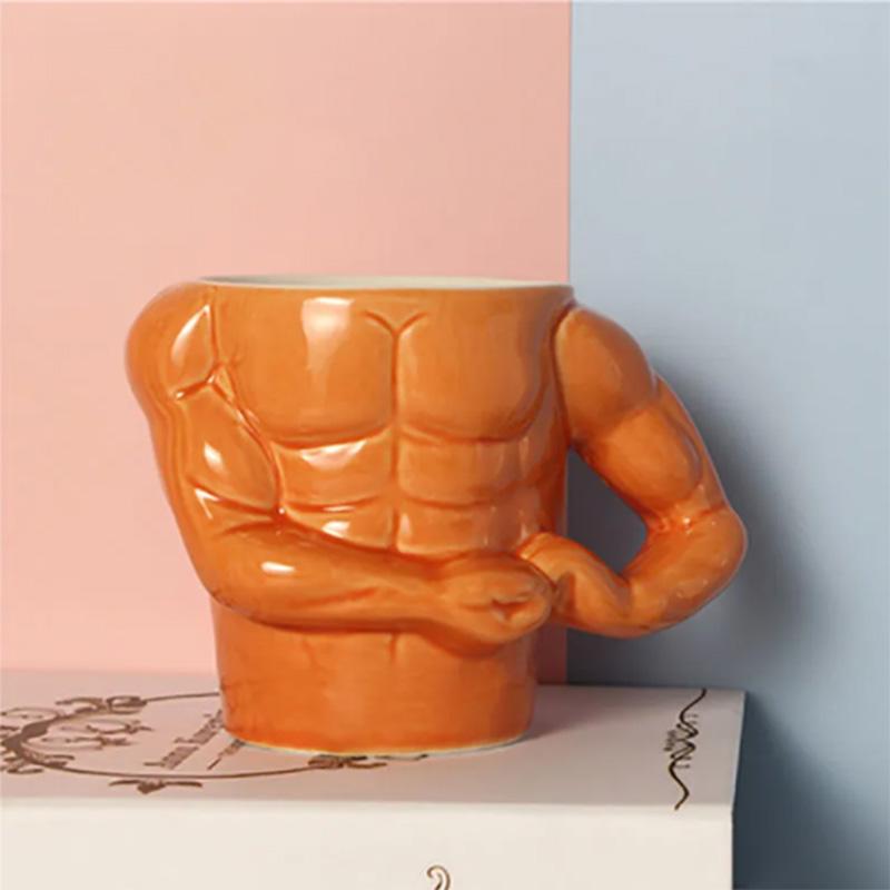 Muscle Mug Men's Ceramic Breakfast Milk Cup Creative Cup Fashion Personality Trend Water Cup