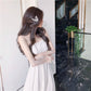 White Suspender Dress Female Summer French Retro Niche First Love Temperament Over The Knee Long Dress