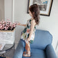 Children's Dress Korean Summer Girl's Lovely Dress Baby Flower National Style Suspender A-line Skirt