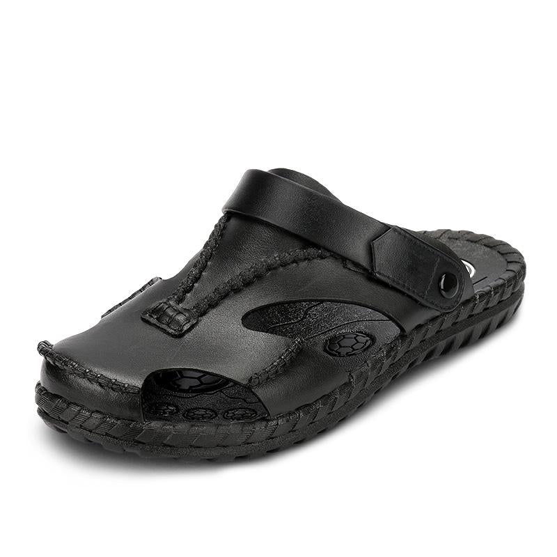 Sandals Men's Summer Men's Slippers Men's Baotou New Men's Slippers Beach Shoes Casual Sandals Men Outdoor Sandals Graffiti Slippers Velcro Slippers