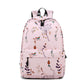 Girls School Bag Student Korean Version of The Large-capacity Waterproof Backpack Small Fresh Printed Backpack Female Bag