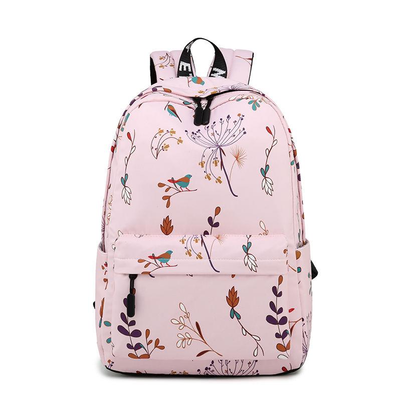 Girls School Bag Student Korean Version of The Large-capacity Waterproof Backpack Small Fresh Printed Backpack Female Bag