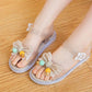 Girl's Bowknot Velcro Soft Soled Single Breathable Shoes Girls' Non Slip Hollow Out Light Princess Shoes