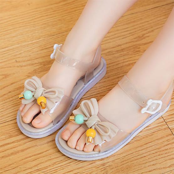 Girl's Bowknot Velcro Soft Soled Single Breathable Shoes Girls' Non Slip Hollow Out Light Princess Shoes