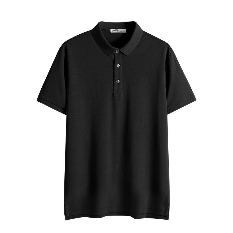 Men's   Shirt Quality Assurance Loose Short Sleeve T-Shirt Summer Hem Split Half Sleeve Lapel T-Shirt Clothes Men