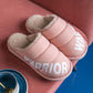 Autumn and Winter Pure Cotton Slippers Indoor Warmth Flat Shoes Feather Upper Casual Home