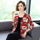 Autumn Winter Women's Knitted Sweater V-neck Bottoming Shirt Fashion Printing Sweater
