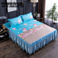 Bed Fitted Sheet Pillowcase Set Ice Silk Cool Bed Mat Summer Bed Sheet