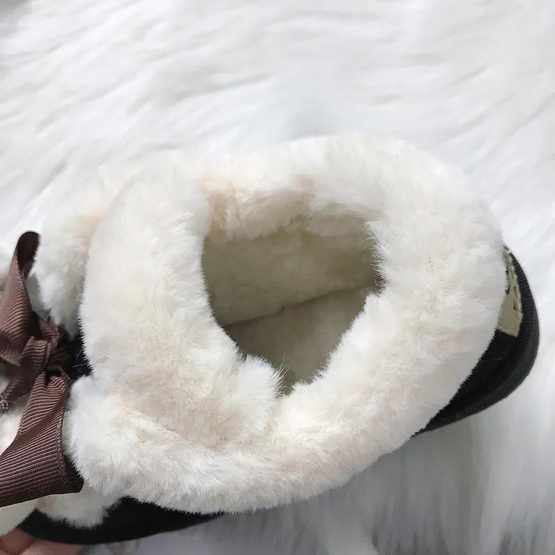 Snow Boots Female Students Korean Version Plus Velvet Cute Waterproof Wild Non-slip Winter Fashion Cotton Shoes