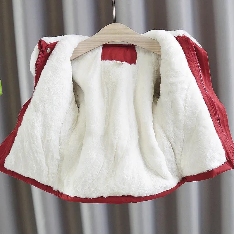 Girls Thick Warm Winter Coat The Autumn and Winter Models Draw Waist and Windproof School To Overcome