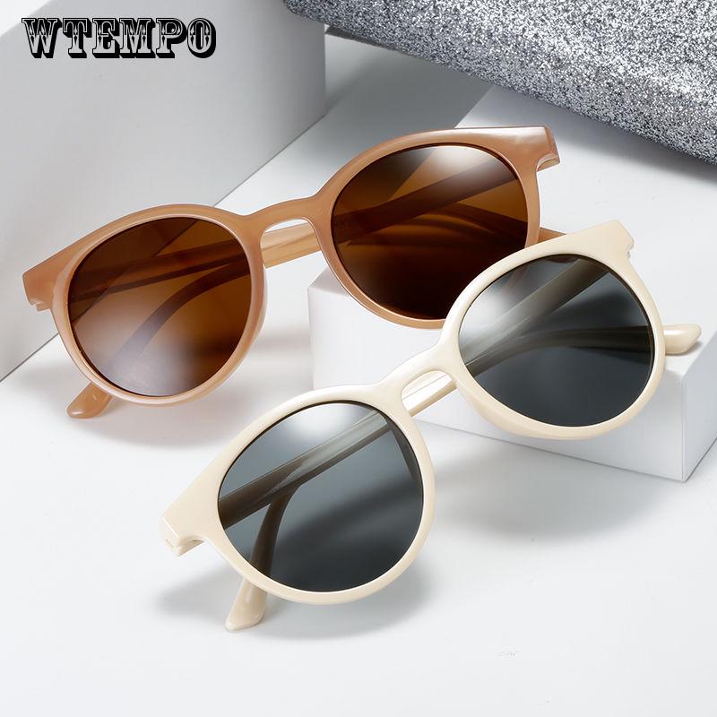 WTEMPO Round Sunglasses Steampunk Men Women Fashion Glasses Brand Designer Retro Vintage Sunglasses