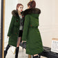 Faux Fur Collar Short Parkas Loose Down Cotton Coats Winter Women Hooded Jackets