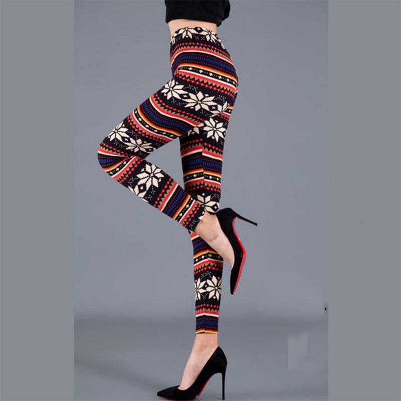 Contrast Color Casual Skinny Leggings Plus Size Outer Wear Cycling Pants Stretch Pants Thickening