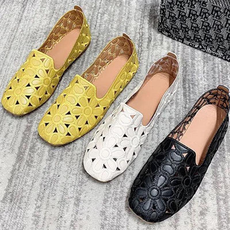 Large Size Square Toe Loafers Women Spring  Shoes Women Flat Shoes Soft Sole Comfortable Loafer Shoes