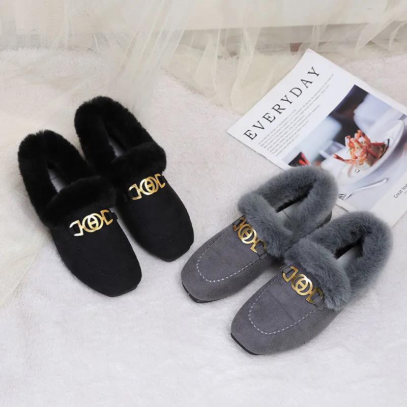 Women's Cotton-padded Shoes with Velvet To Keep Warm and Comfortable In Autumn and Winter