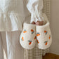 Ladies Pure Cotton Slippers Indoor Non-slip Slippers Soft Bottom Household Casual Slippers Keep Warm in Autumn and Winter