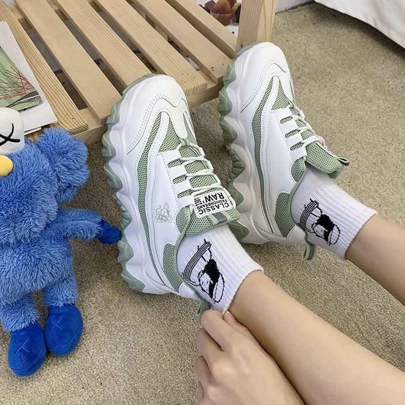 2020 Platform Sneakers Women Spring Dad Shoes Height Increased Casual Shoes Breathing Leisure Shoes