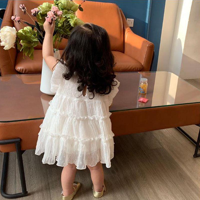 Girls Summer Dress Baby Girl Princess Skirt Sweet Tutu Skirt Children's Dress Baby Skirt Thin Cake Skirt Sleeveless A-Line Skirt