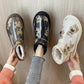 Snow Boots Women's Autumn and Winter All-match Plus Velvet Warm Flat-bottomed Warm Cotton Shoes A Pedal Cotton Boots