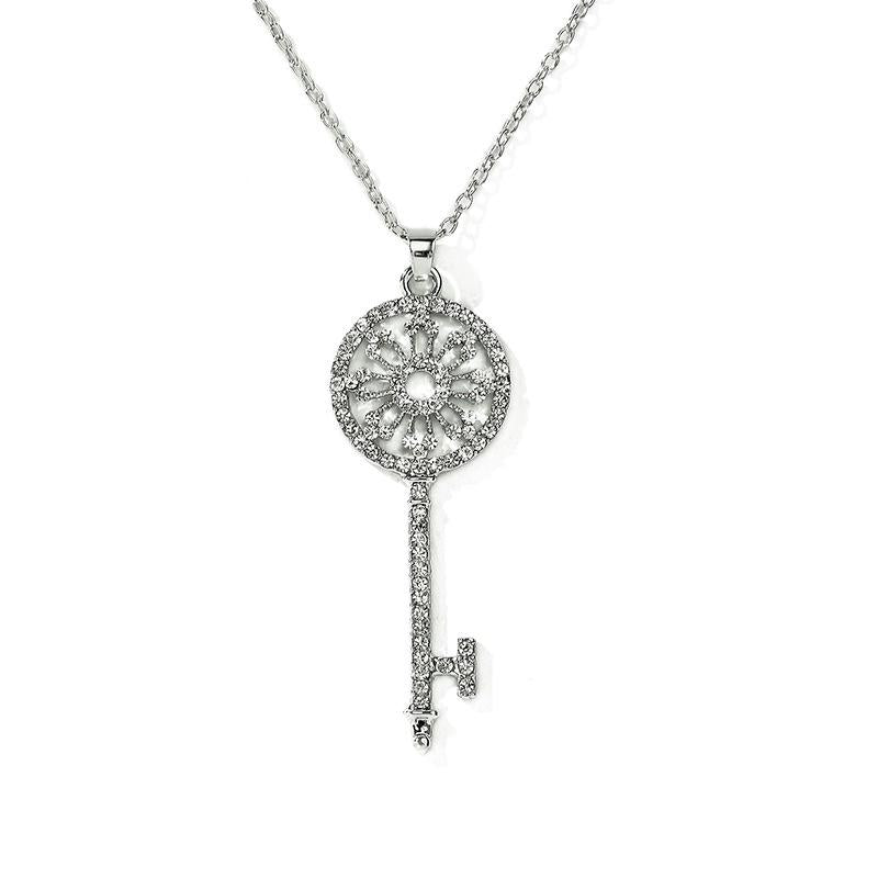 Diamond Garland Key Necklace Female Long Chain Fashion Sweater Chain
