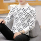 Autumn and Winter Semi High Neck Sweater Men's Korean Imitation Mink Sweater Thickened Youth Bottoming Shirt