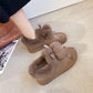 Winter Wear Cute Bread Shoes and Snow Boots Women's Thick and Velvet Warm Cotton Shoes