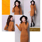 Warm thick large size sweater cashmere sweater female long sweater slim high collar sweater