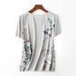 Ice Silk Round Neck Short-sleeved Top Summer Positioning Printing Short-sleeved T-shirt Plus Size Women's Bottoming Shirt