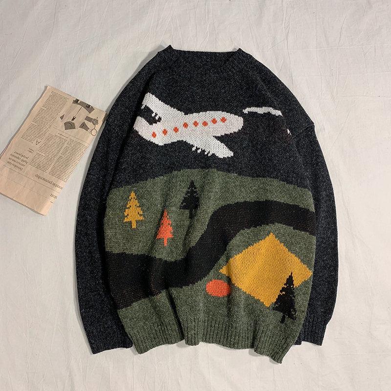 Korean Loose Round Neck Thermal Shirt Bottoming Shirt Couple Sweater Men and Women Students