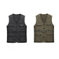 Spring, Summer and Autumn Middle-aged and Elderly Men's Vests Wear Multi-pocket Fishing Photography Casual Vests on Both Sides