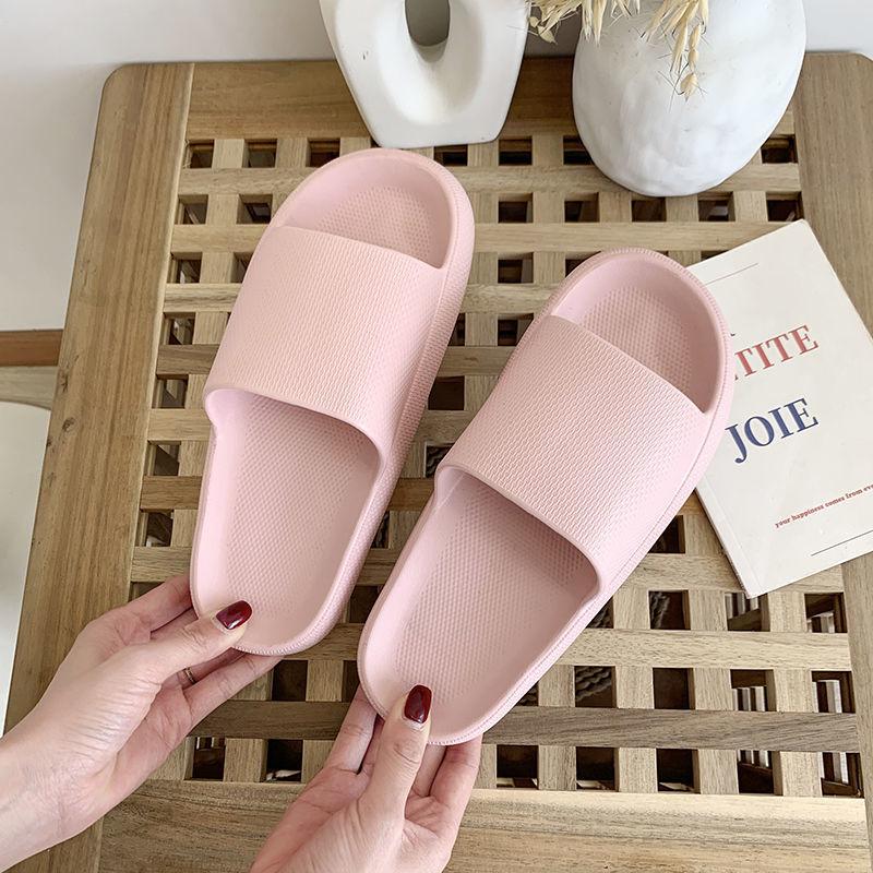 Women Thick Platform Slippers Summer Beach Eva Soft Sole Slide Sandals Leisure Men Ladies Indoor Bathroom Anti-slip Shoes
