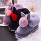Women's  Winter Thick-soled Cotton Shoes Non-slip Soft-soled Home Household Two-color Hair Ball Plush Bag with Ladies Cotton Slippers