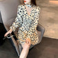 Female Simple Elegant Floral V-neck Dress Slim and Gentle A-line Holiday Vintage Dress