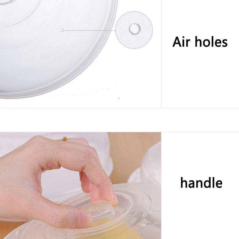 4pcs Plastic Microwave Food Cover Clear Lid Safe Vent Kitchen Tools Home Accessories