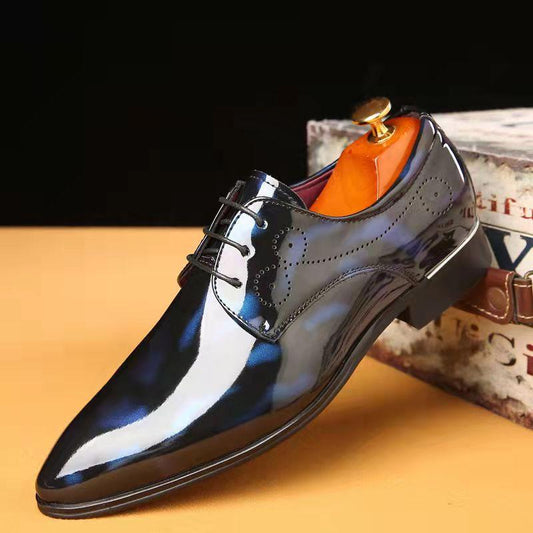 Men's Formal Leather Shoes Business Casual Shoes Pointed Toe Oversize Men's Shoes