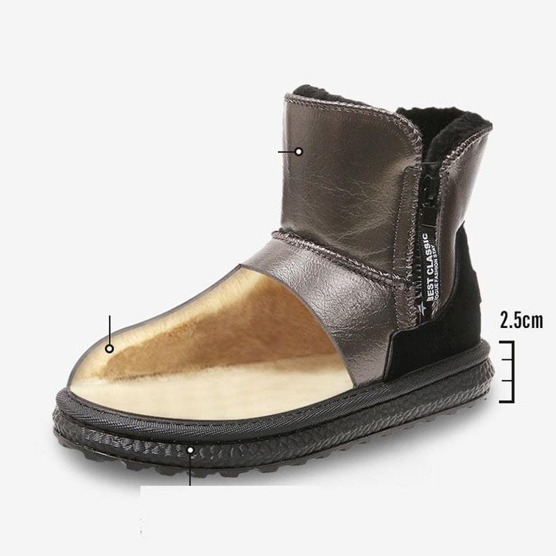 Snow Boots Women Plus Velvet In The Tube Waterproof Non-slip Fur Boots Winter Warm Cotton Shoes Boots