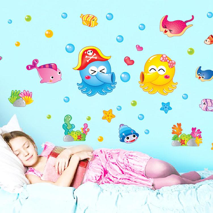 [Underwater World] Wall Sticker Third Generation Removable Wall Sticker PVC Transparent Film