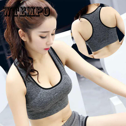 Women Letter Bra Top Push Up Fitness Running Yoga Bra Underwear Cotton Tops Gym Wear Sportswear