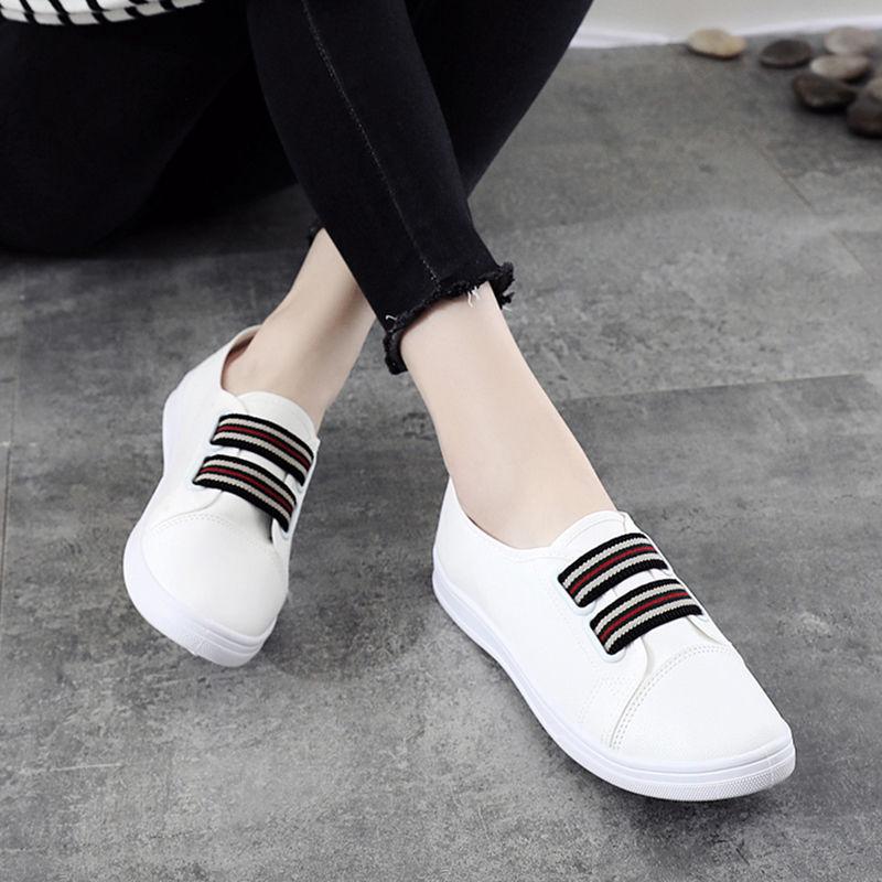 Women's Shoes Flat Lazy Canvas Casual Board Shoes Summer Canvas Slip-on Shoes