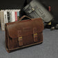 Business Briefcase Men Retro Matte Leather Large Capacity Crossbody Shoulder Computer Bag Handbag