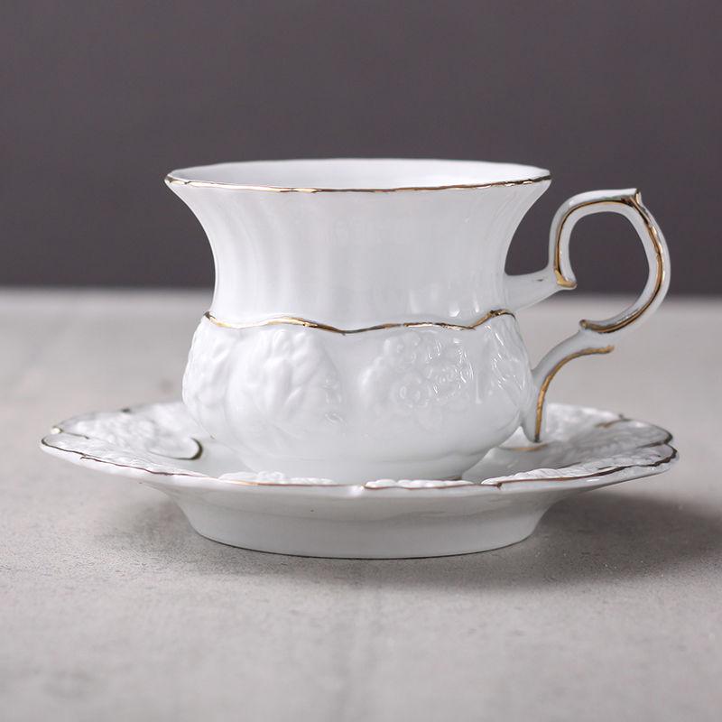 Coffee Cup Flower Teacup Set Household Small Luxury European Style British American Simple Ins Drinking Cup Nordic High-end