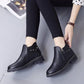 Chelsea Boots Women Elastic Ankle Pig Suede Brogue Boot Genuine Leather Quality Lady Shoes Handmade