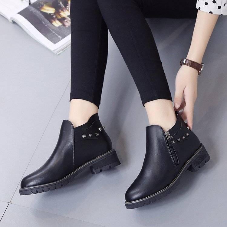Chelsea Boots Women Elastic Ankle Pig Suede Brogue Boot Genuine Leather Quality Lady Shoes Handmade