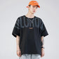 Summer Short-sleeved T-shirt Male Students Pure Cotton Printing Hip-hop Loose Shoulders Five-point Sleeve T-shirt Men's