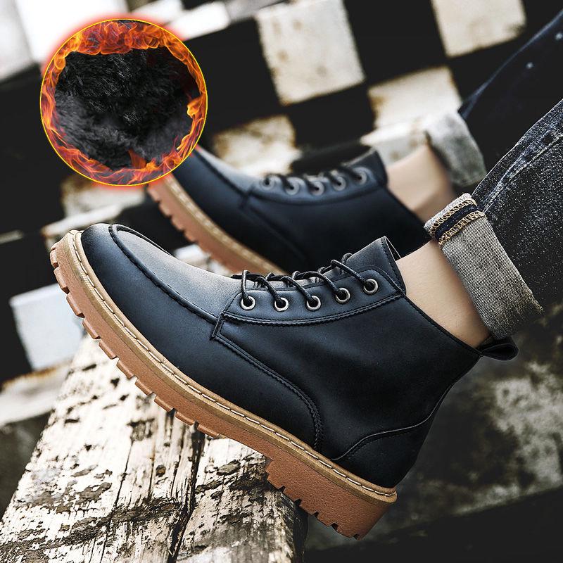 Autumn Winter Men Boots Leather Men Casual Fahsion Ankle Boots Outdoor Men Leather Boots Men's Shoes