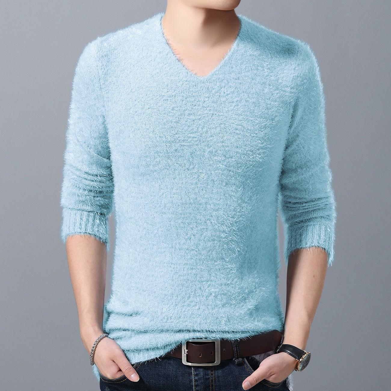 Men's Knitted Sweater 2019 Autumn Winter Casual O-Neck Mens Sweaters Pullovers Pull Homme Clothes