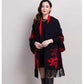 Autumn and Winter Shawl Knitted Cardigan Retro Cheongsam Cloak Sweater