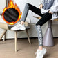 Plus Velvet High Waist Stitching Contrast Color Leggings Women Wear All-match Thin Elastic Feet Pants