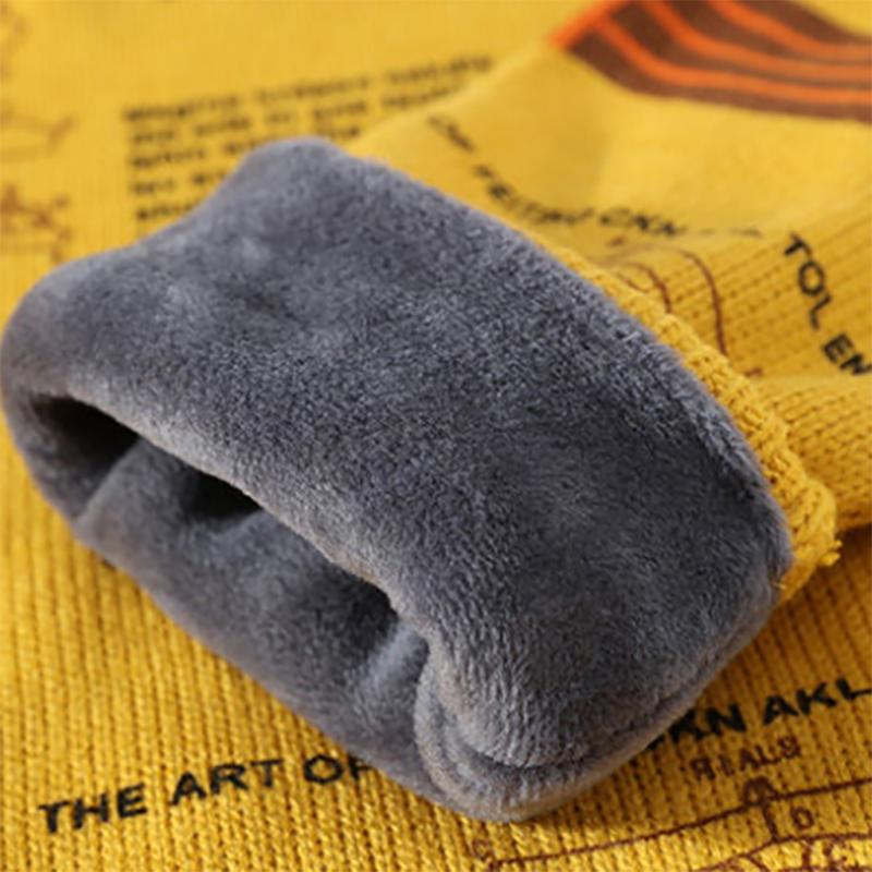 Winter Plus Velvet Thick Men's Sweatshirts Korean Casual Pullover Loose Warm Sweater Youth Sweater