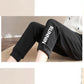 Black Velvet Lining Plus Velvet Thickening Guard Pants Women's Autumn and Winter Wear High Waist Loose Harem Pants Casual Sports Pants